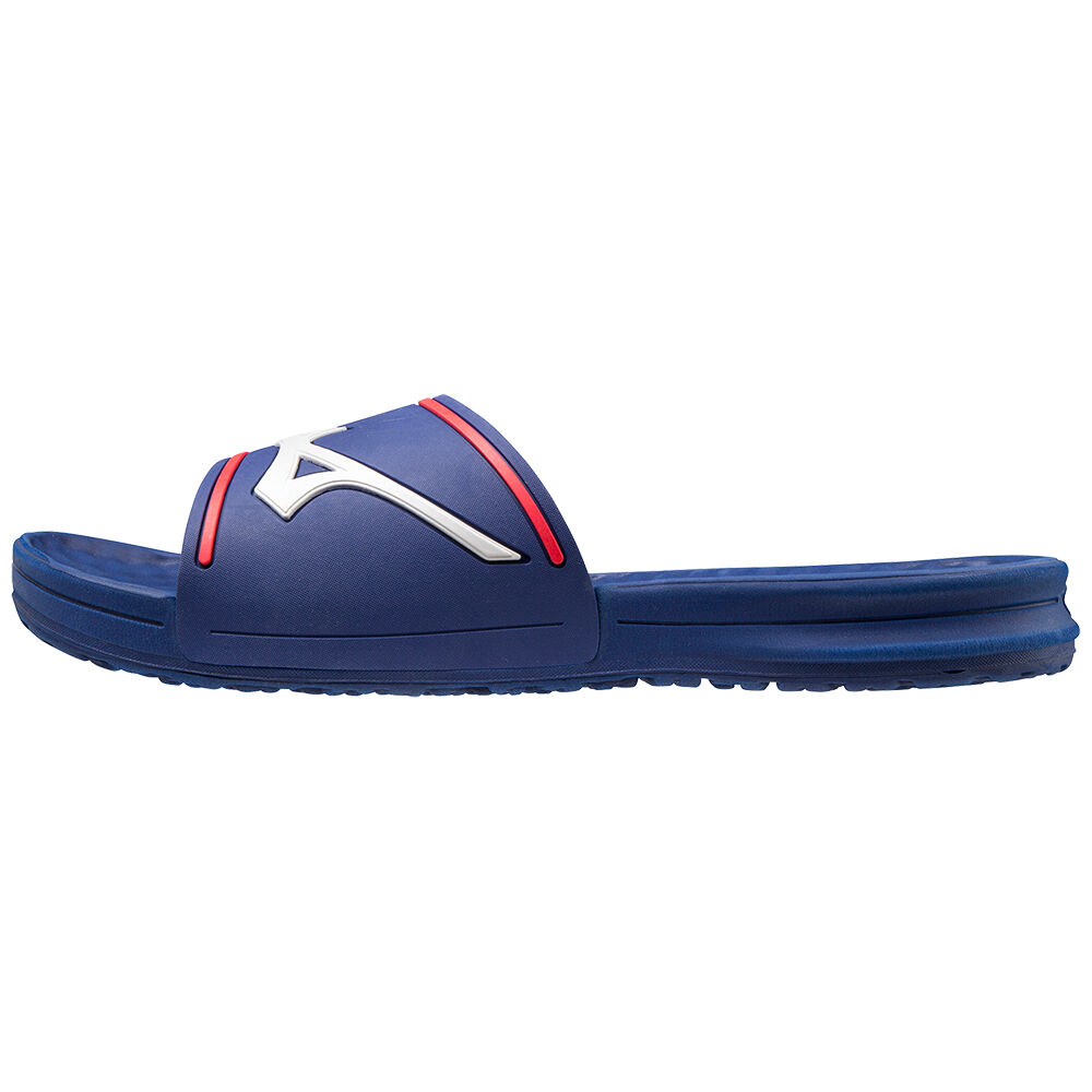 Mens Mizuno Relax Slide 2 Slide Blue/White Philippines (LXDOWI845)